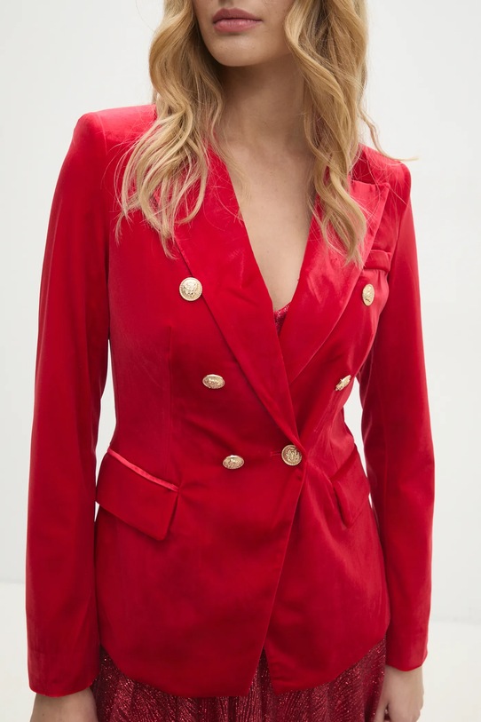 Answear.LAB marynarka welurowa czerwony v1721n.FLK