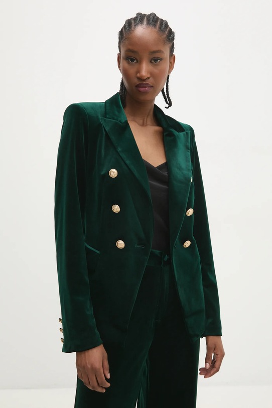 Σακάκι από βελούδο Answear.LAB v1721n.FLK πράσινο WW25