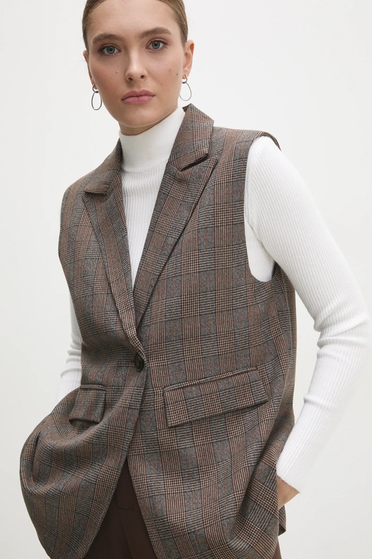 Answear.LAB gilet tessuto marrone B531.hos