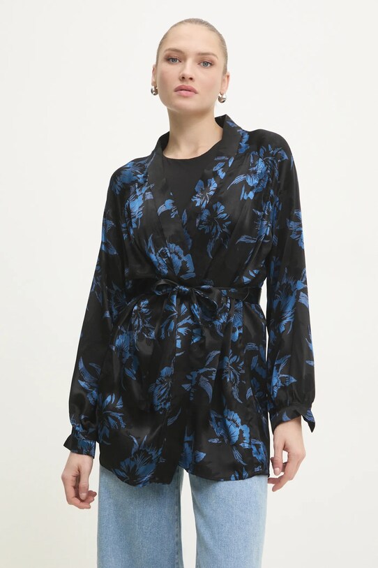 Накидка Answear.LAB квіти чорний 7244.tms