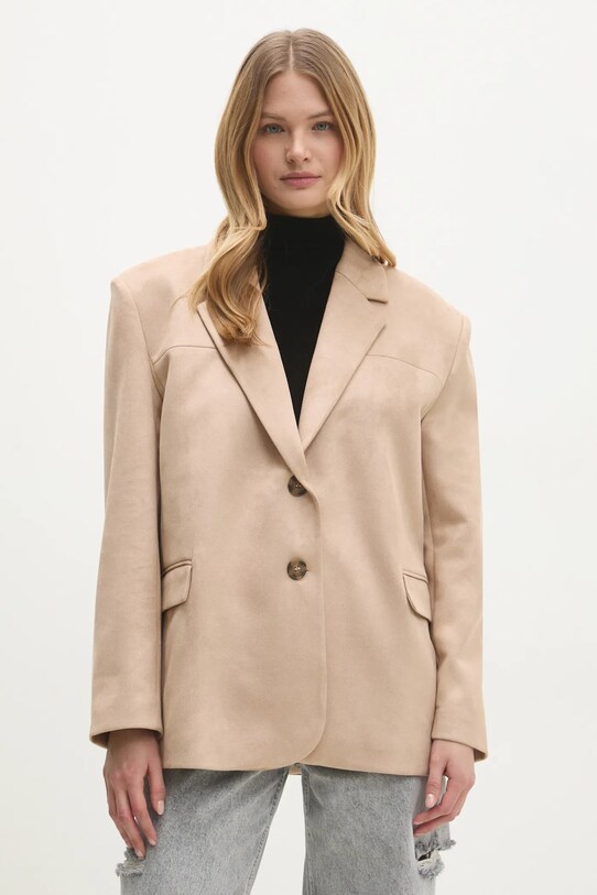 Answear.LAB marynarka oversize beżowy sng.70.tos