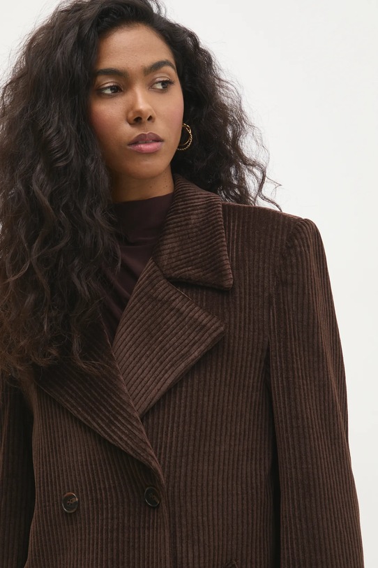 Μπουφάν με κορδόνι Answear.LAB b9181.ILK καφέ