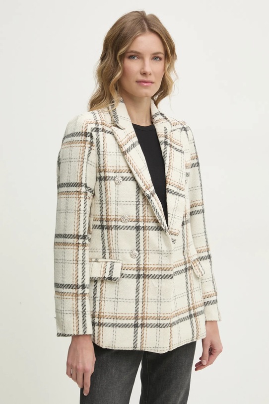 Answear.LAB marynarka bawełniana CA281.HKK beżowy WW25