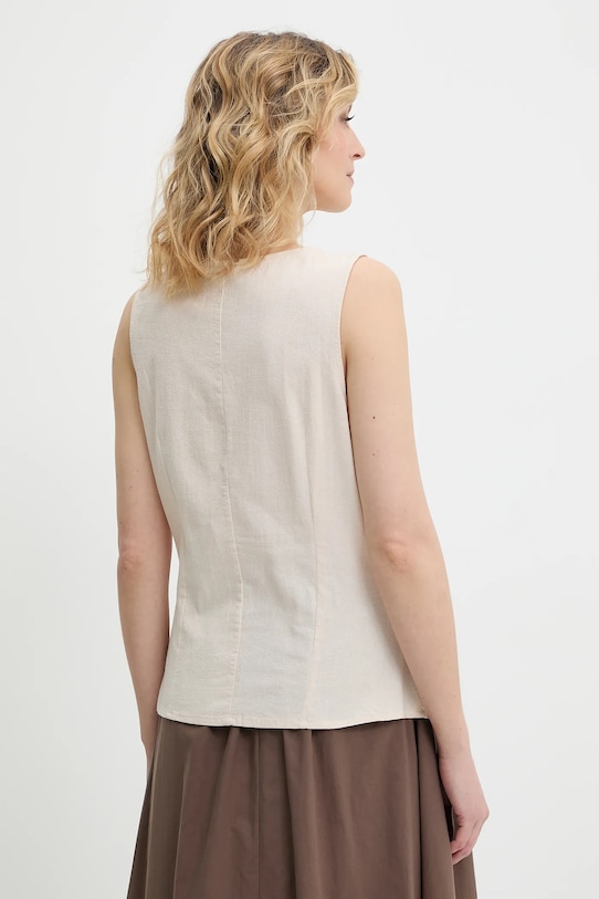 Одяг Бавовняна жилетка Answear.LAB LWV.620MARLINSTO.UMS бежевий