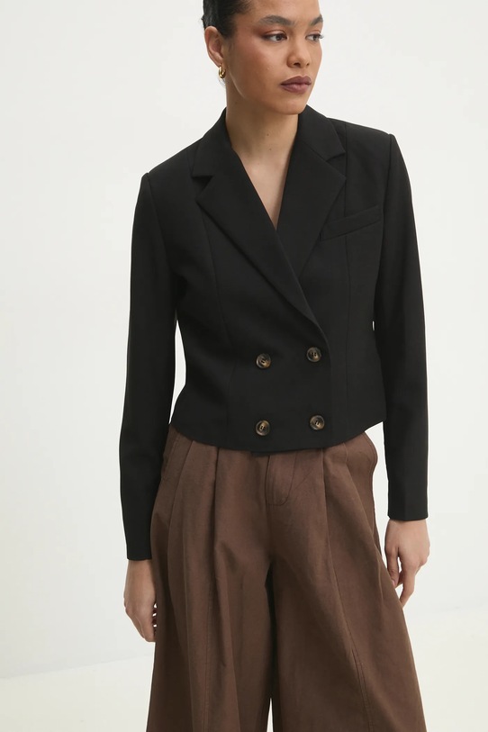 Answear.LAB marynarka tkanina czarny 1838.flk