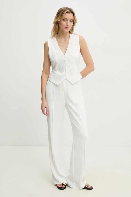 Prsluk s dodatkom lana Answear.LAB mj8002 bijela WW25