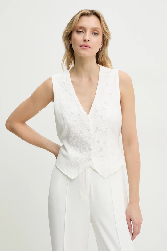 Prsluk s dodatkom lana Answear.LAB bijela mj8002