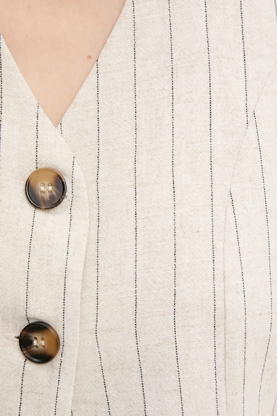 Льняний жилет Answear.LAB MR22004.hms бежевий