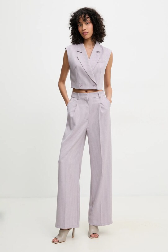 Answear Lab compleu - jachetă și pantaloni violet V331.P981.HWK