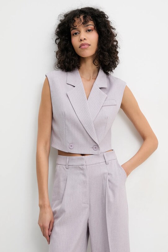 Îmbrăcăminte Answear Lab compleu - jachetă și pantaloni V331.P981.HWK violet