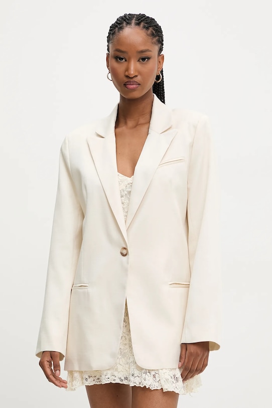 Answear.LAB marynarka tkanina beżowy B10733.IKK