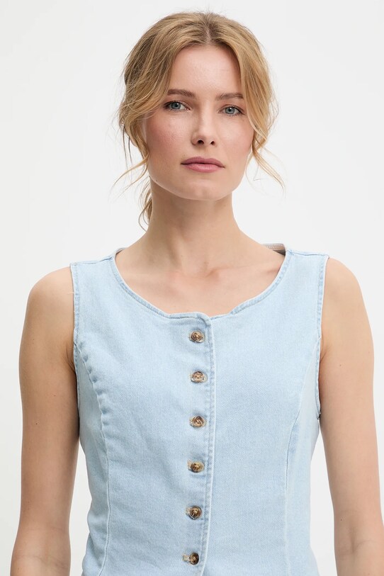 Telovnik iz jeansa Answear.LAB modra RD3052.hlk