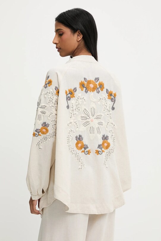 Oblečení Přehoz se lnem Answear.LAB 3164.tos béžová