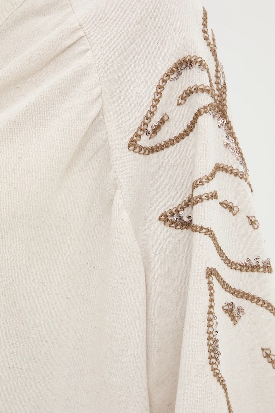 Přehoz se lnem Answear.LAB 31602.tos béžová