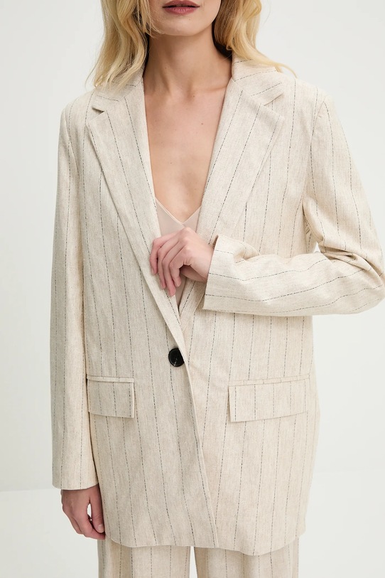 Sako s příměsí lnu Answear.LAB béžová 2626.HAK