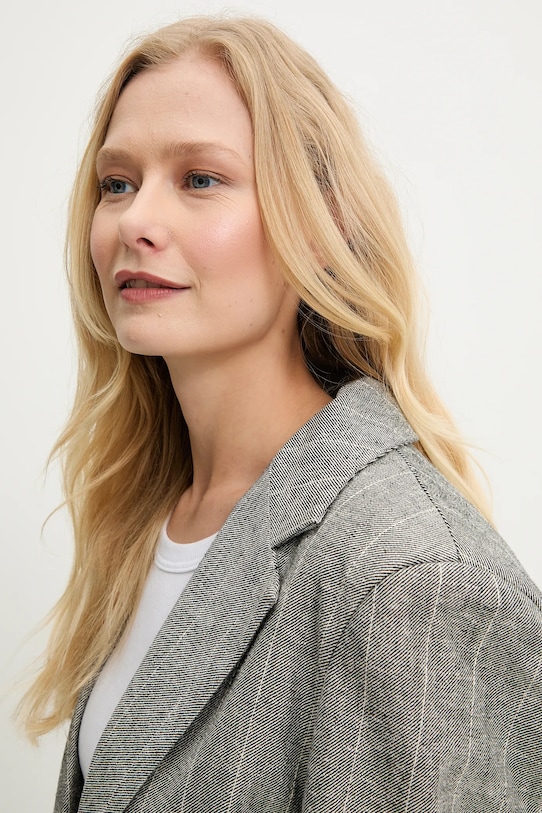 Sako s příměsí lnu Answear.LAB 2626.HAK šedá