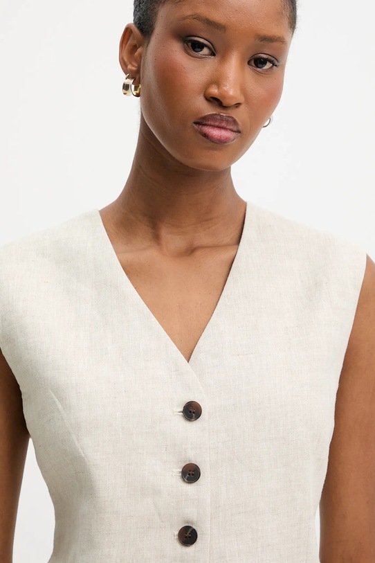 Льняной жилет Answear.LAB бежевый LD2557.hak