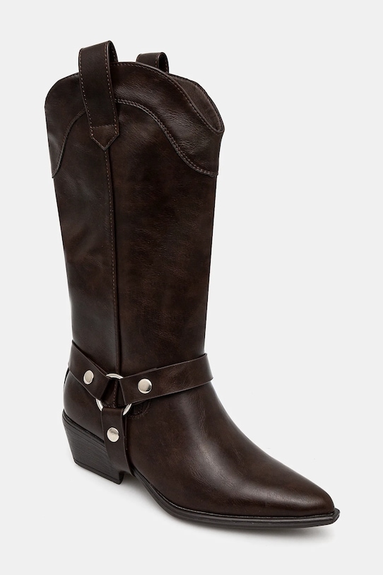 Answear Lab kowbojki 2w1 imitacja skóry licowej bordowy YY96.hos