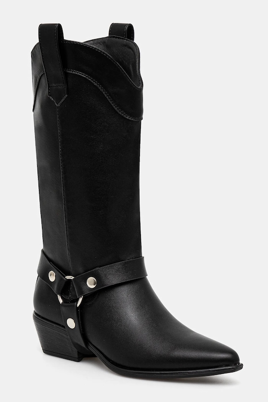 Answear Lab kowbojki 2w1 imitacja skóry licowej czarny YY96.hos