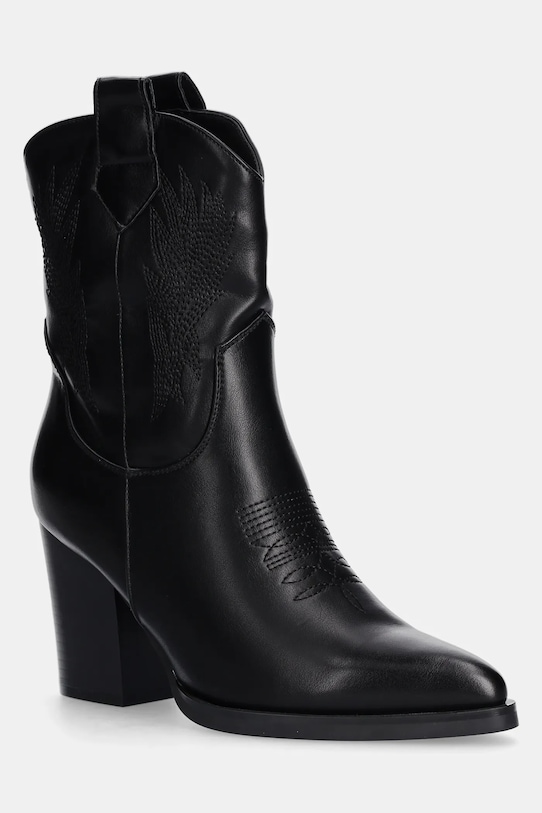 Kaubojske cipele Answear.LAB na patentni zatvarač crna 1351.hos