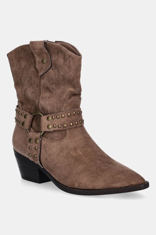 Μποτάκια Answear Lab 5-8 cm μπεζ 8593.hos