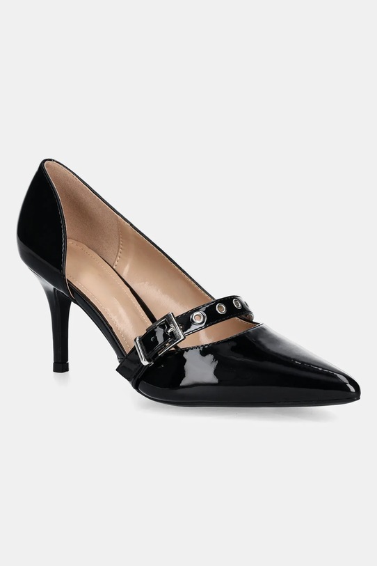 Lodičky Answear.LAB imitace lakované kůže černá 1258.HWK