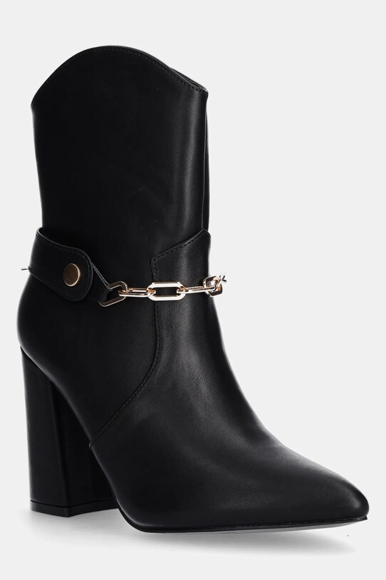 Answear Lab botine peste 8 cm negru lancuch.hms