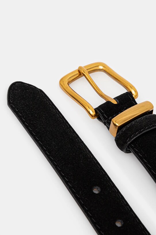 Answear Lab curea din piele intoarsa 1153.CMS negru WW25