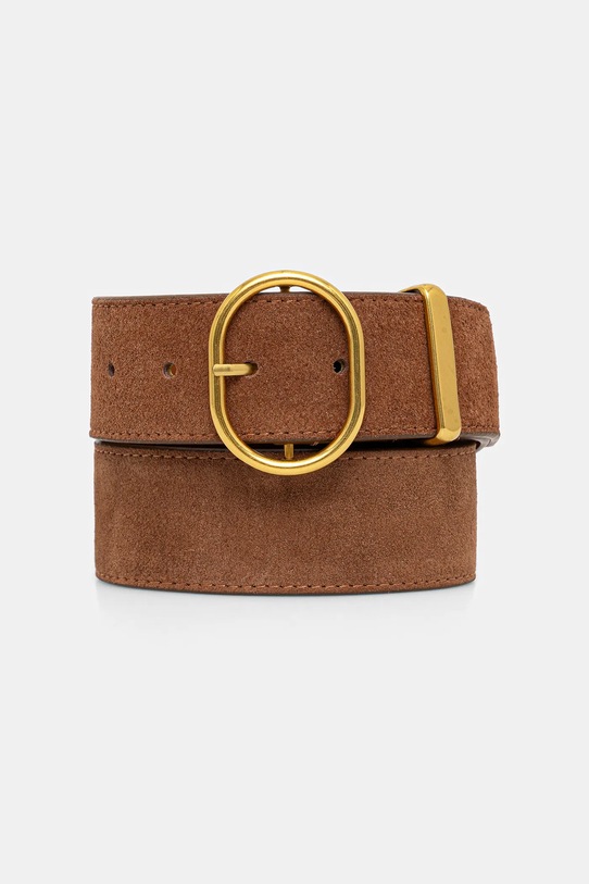 Σουέτ ζώνη Answear.LAB δέρμα σαμουά καφέ 1264.CMS