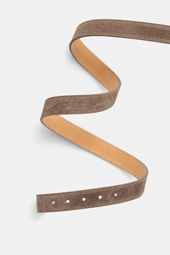 Answear Lab curea din piele intoarsa VE21 bej WW25