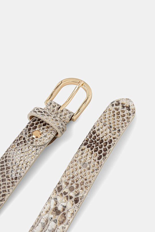 Answear Lab curea de piele pave1 bej WW25