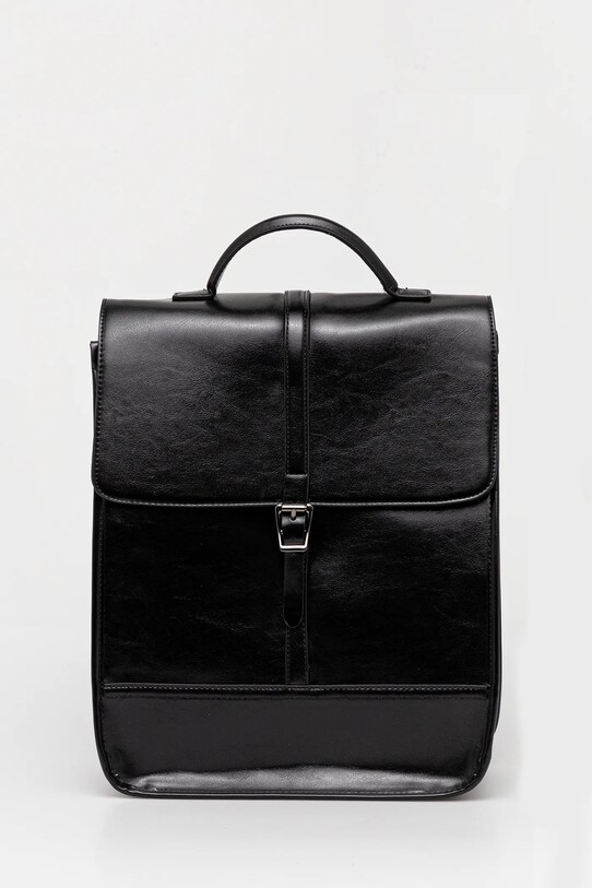 Answear Lab ghiozdan de piele uni negru 1343.cjk