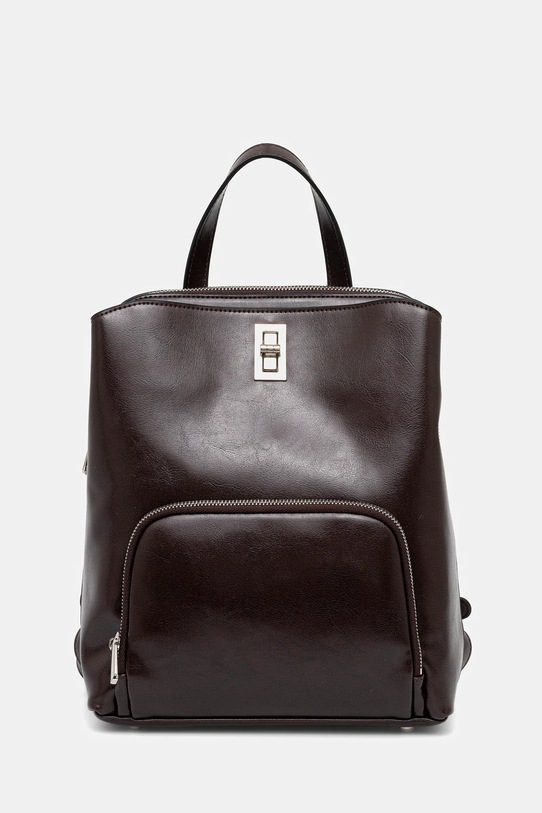 Answear Lab ghiozdan de piele uni burgundia 1346.cjk