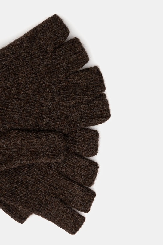 Vunene rukavice bez prstiju Answear.LAB mitalia.fos smeđa WW25