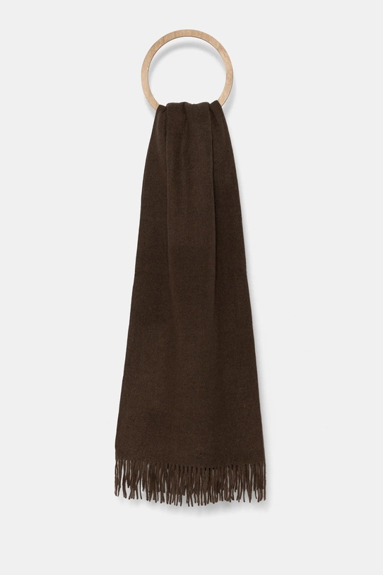 Κασκόλ κασμίρ Answear.LAB με μείγμα μαλλιού καφέ edqr18..ios