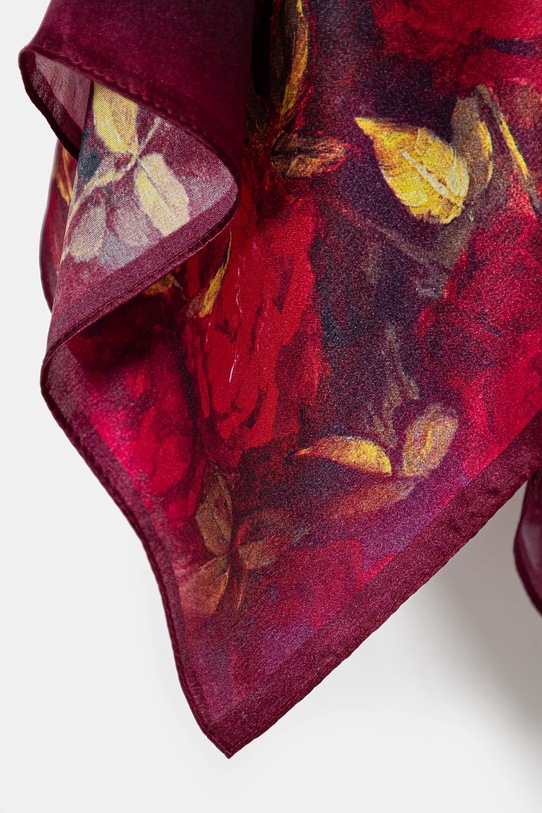 Answear Lab apaszka jedwabna 50x50.fos różowy WW25