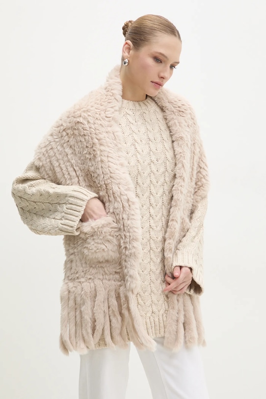 Answear.LAB szalik FM22001.fos beżowy