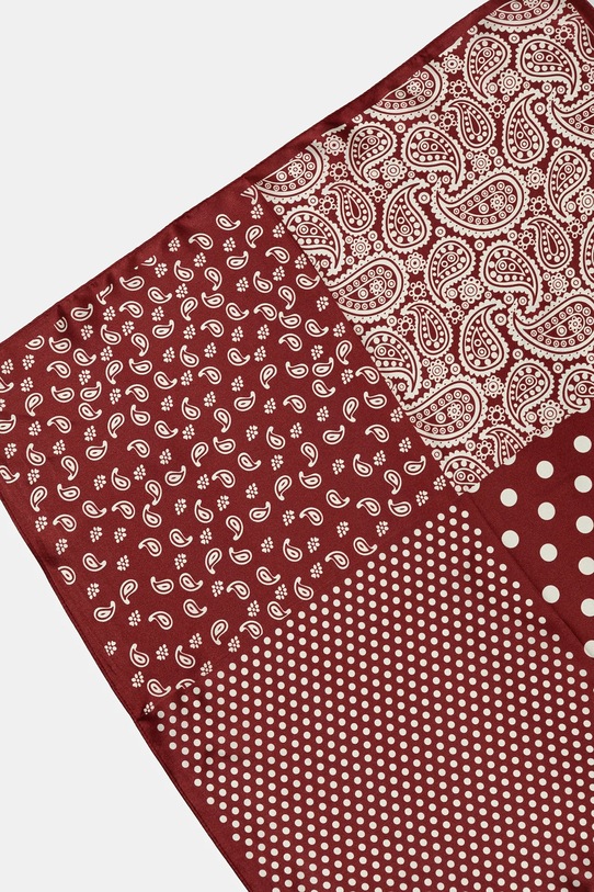 Answear Lab apaszka jedwabna 1157.cms bordowy WW25