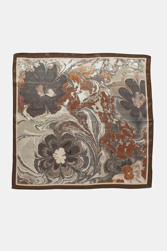 Answear.LAB apaszka jedwabna 1158.cms brązowy WW25