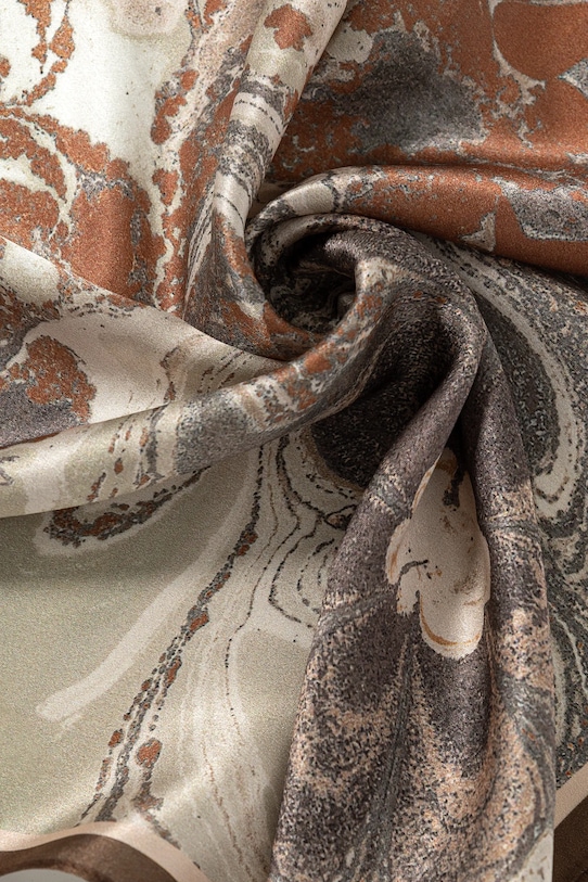 Akcesoria Answear.LAB apaszka jedwabna 1158.cms brązowy