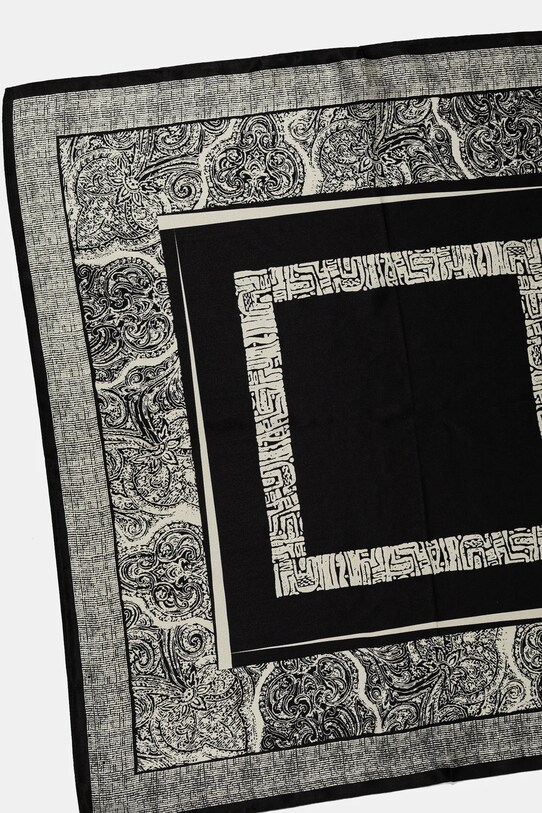 Hedvábný šátek Answear.LAB 1160.CMS černá WW25