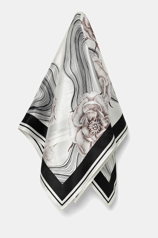 Hedvábný šátek Answear.LAB látka béžová 1161.cms