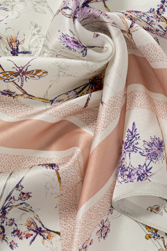 Akcesoria Answear Lab apaszka jedwabna 1163.CMS różowy