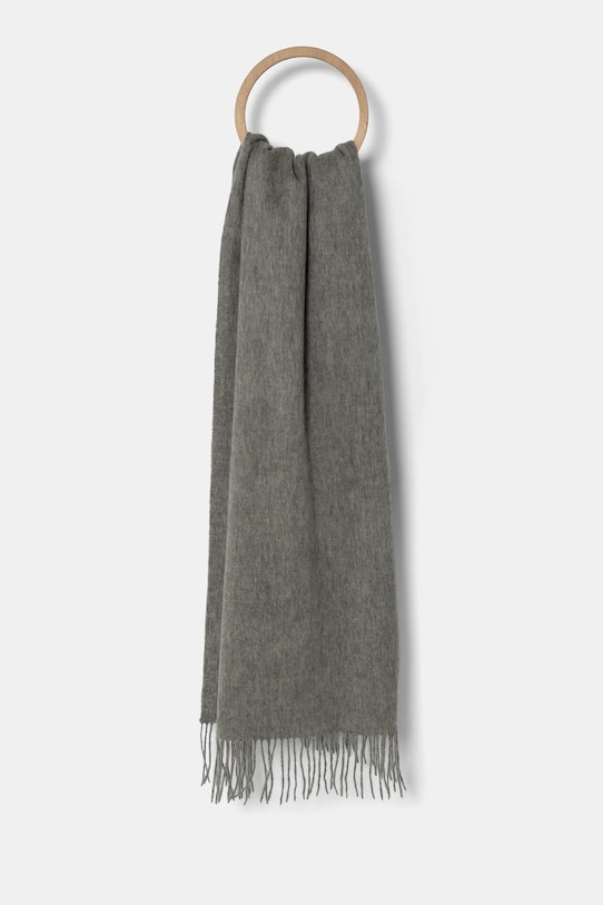 Vlnený šál Answear.LAB melanž sivá stella1.FLK