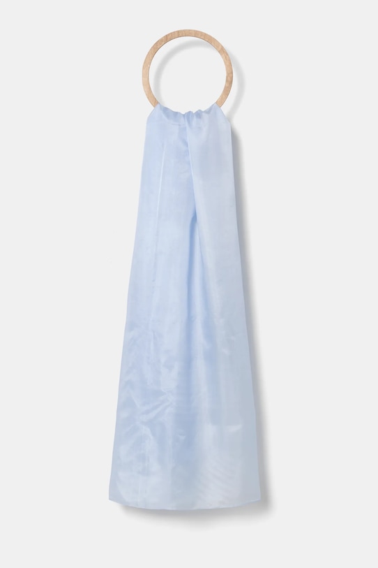 Μεταξωτό φουλάρι Answear.LAB ύφασμα μπλε UNI.SILK.flk