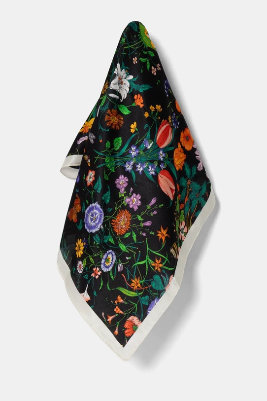 Шовкова хустка на шию Answear.LAB тканина чорний SMALL.SILK2.flk