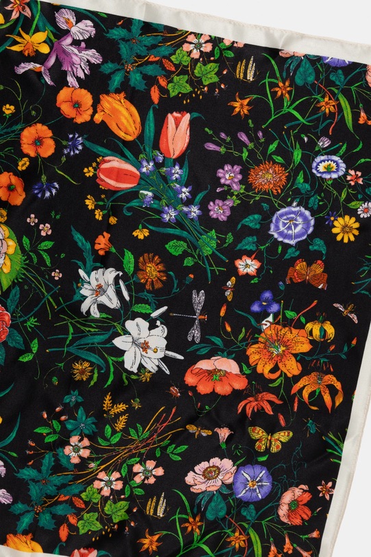 Шовкова хустка на шию Answear.LAB SMALL.SILK2.flk чорний WW25