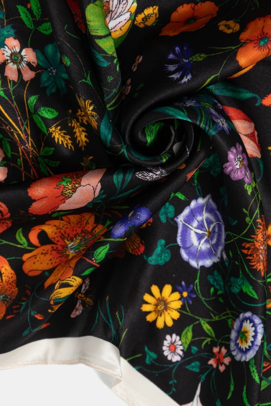 Аксесуари Шовкова хустка на шию Answear.LAB SMALL.SILK2.flk чорний