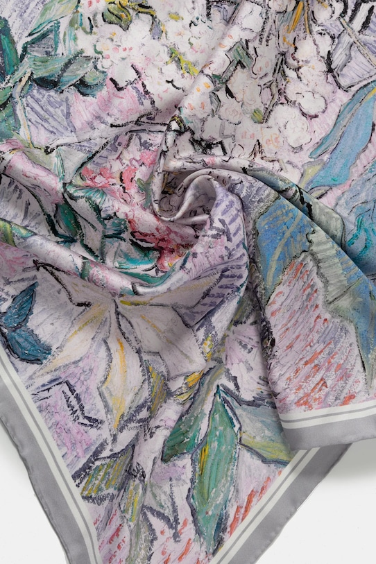 Accesorii Answear Lab eșarfă de mătase 1210.CMS violet