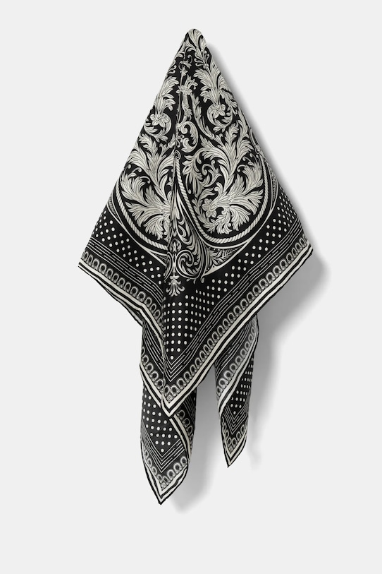 Шелковый платок Answear.LAB 85 x 85 cm ткань чёрный 1211.CMS